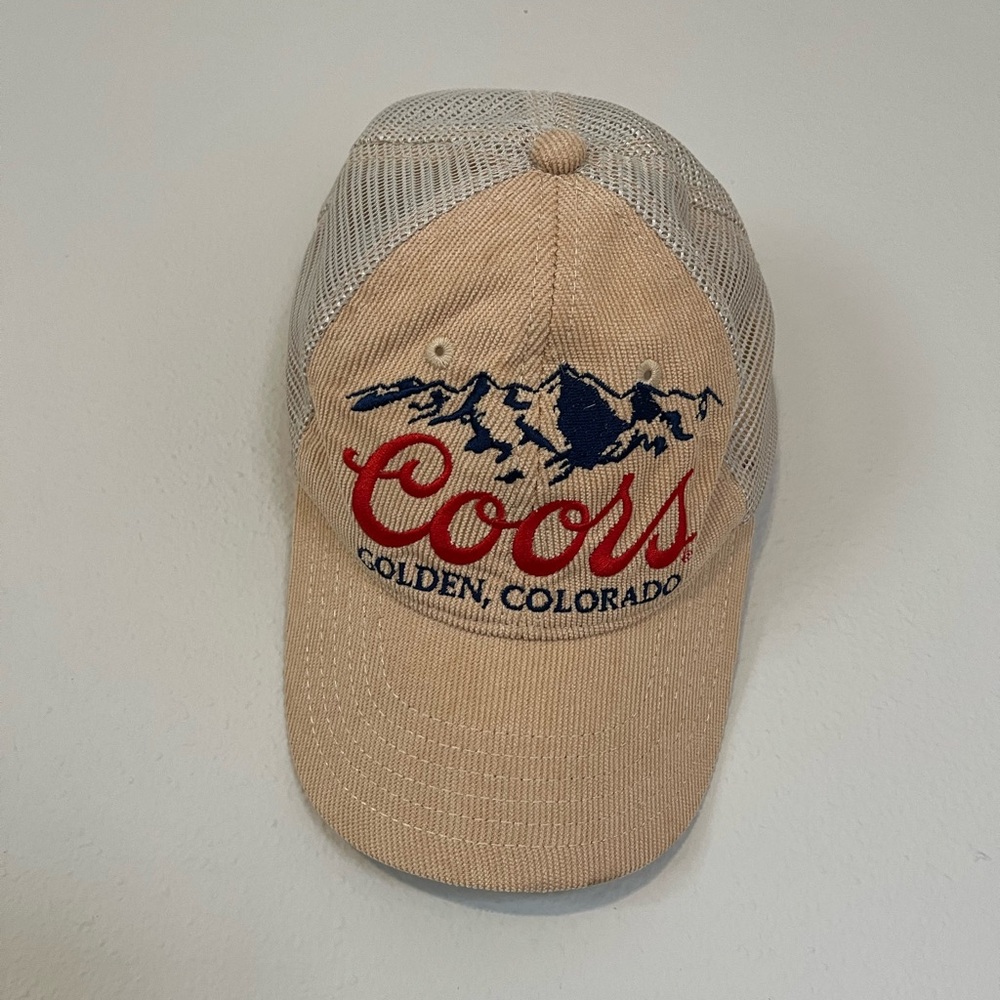 Coors hat! Corduroy trucker hat!